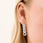 Boucles D'Oreilles Pendantes Madame Argent Blanc Oxyde De Zirconium - Pendantes Femme | Marc Orian