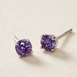 Boucles D'oreilles Puces Argent Blanc Rio Santa Teresa Oxyde - Puces Femme | Marc Orian