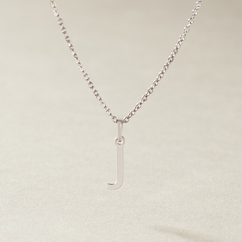 Pendentif Ionia Lettre Or Blanc - Pendentifs Famille | Marc Orian