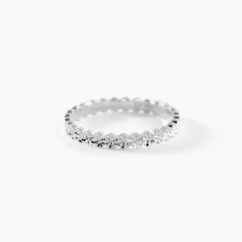 Alliance Dentelle 2 Rangs Diamantee Or Blanc - Alliances duo Unisex | Marc Orian