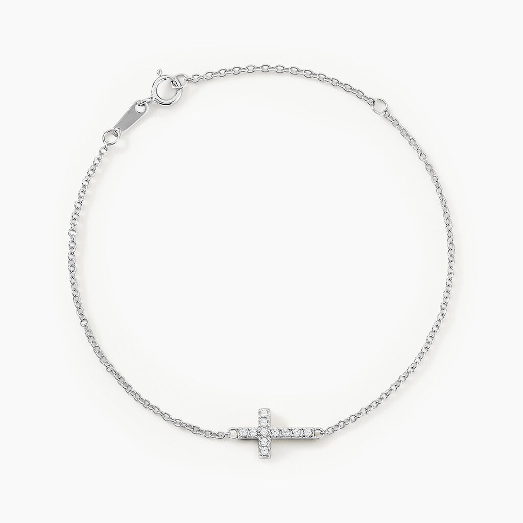 Bracelet Carlie Argent Blanc Oxyde De Zirconium - Bracelets fantaisie Femme | Marc Orian