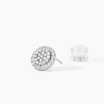 Boucles D'oreilles Puces Classic Or Blanc Oxyde De Zirconium - Puces Femme | Marc Orian