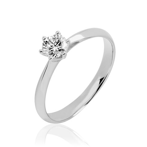 Bague Solitaire Veronika Or Blanc Diamant - Bagues Solitaire Femme | Marc Orian