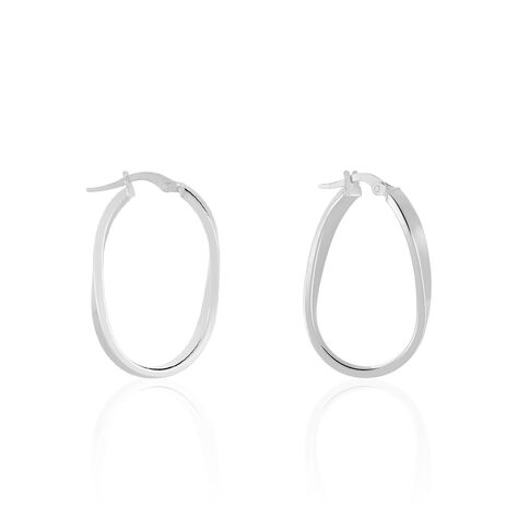 Créoles Silla Or Blanc - Boucles d'oreilles Créoles Femme | Marc Orian