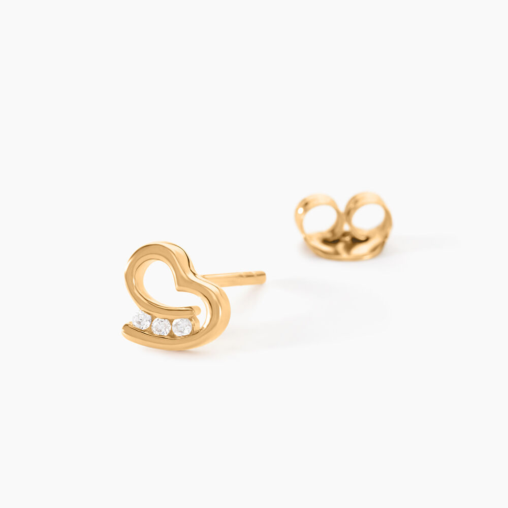 Boucles D'oreilles Puces Laela Plaqu&eacute; Or Jaune Oxyde De Zirconium - Puces Femme | Marc Orian