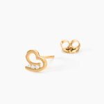 Boucles D'oreilles Puces Laela Plaqu&eacute; Or Jaune Oxyde De Zirconium - Puces Femme | Marc Orian