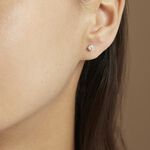 Boucles D'oreilles Puces 4 Griffes Or Jaune Diamant Synthetique - Puces Femme | Marc Orian