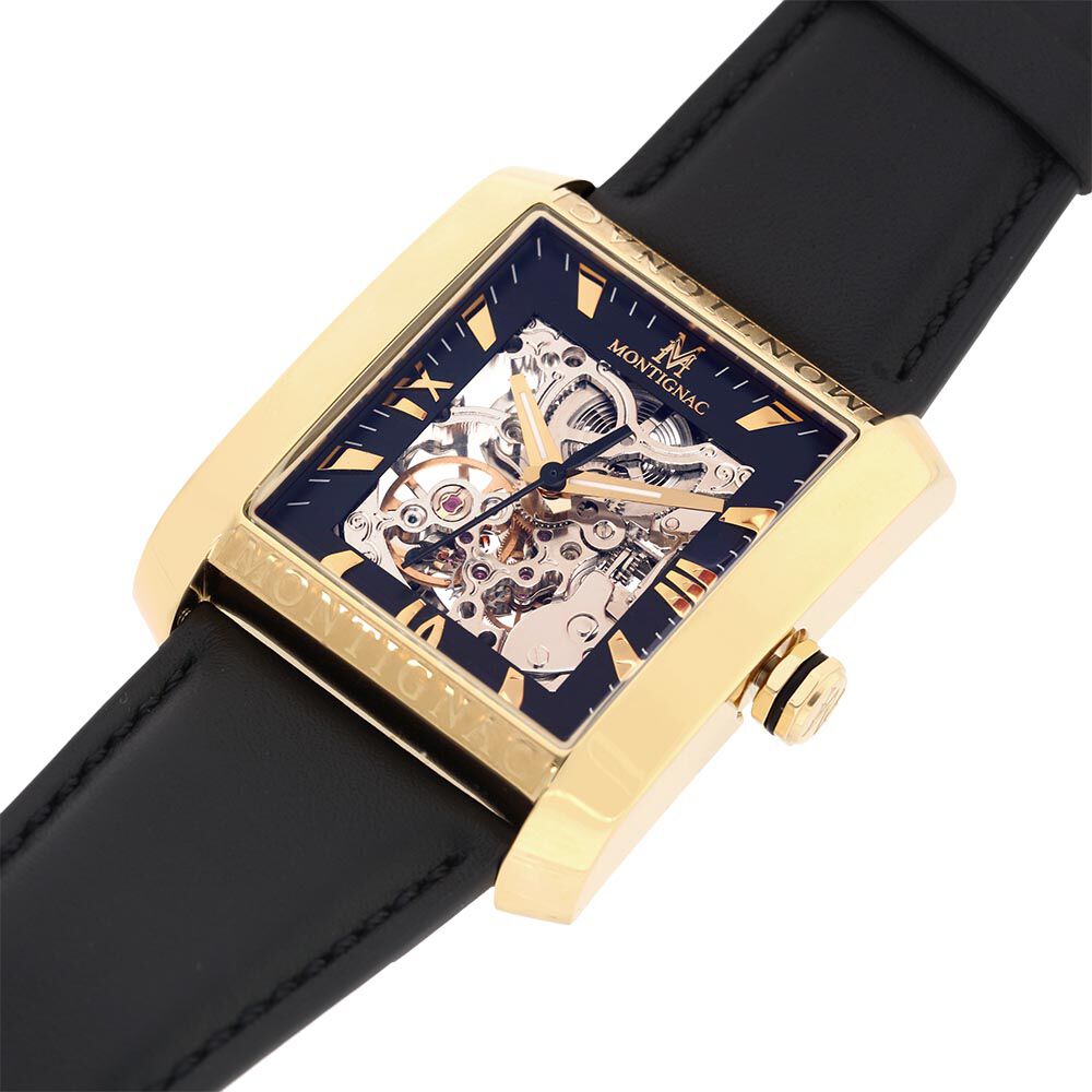 Montre Montignac Square Automatique Noir - Montres automatiques Homme | Marc Orian
