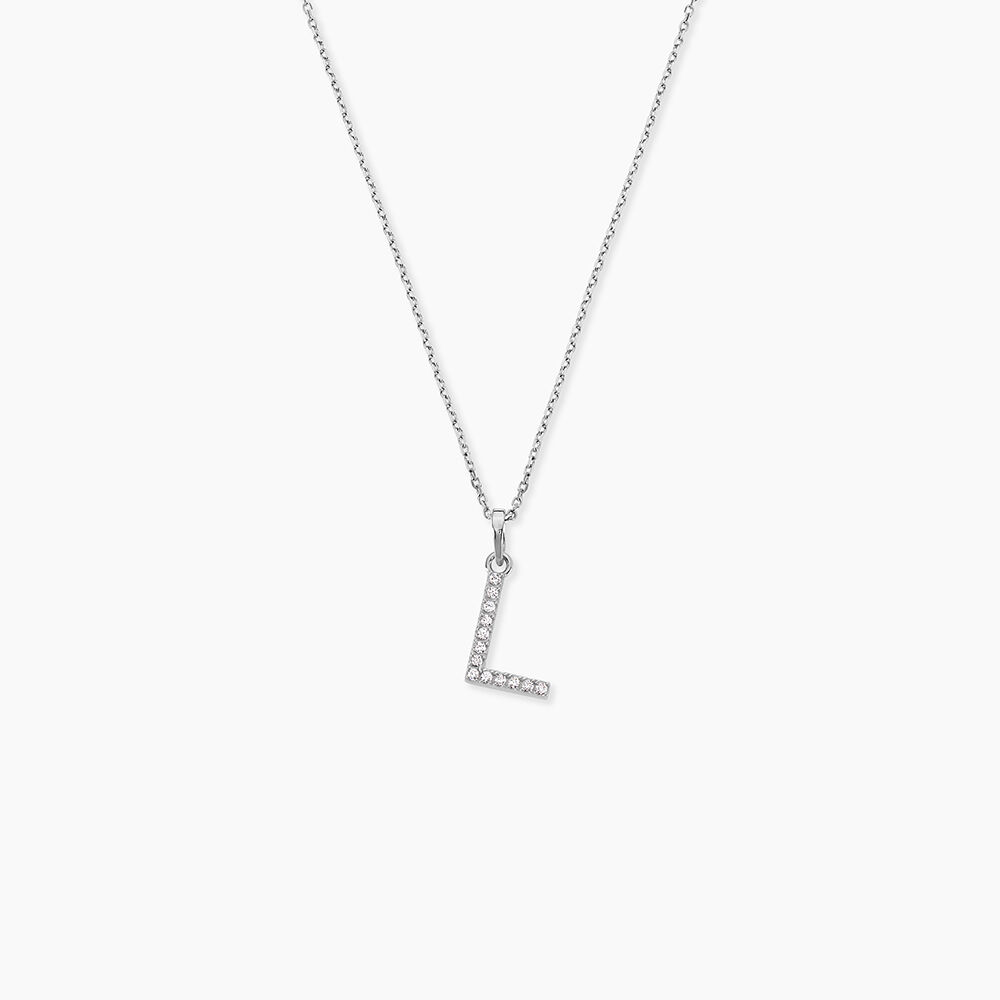 Pendentif Klementine Or Blanc Oxyde De Zirconium - Pendentifs Femme | Marc Orian