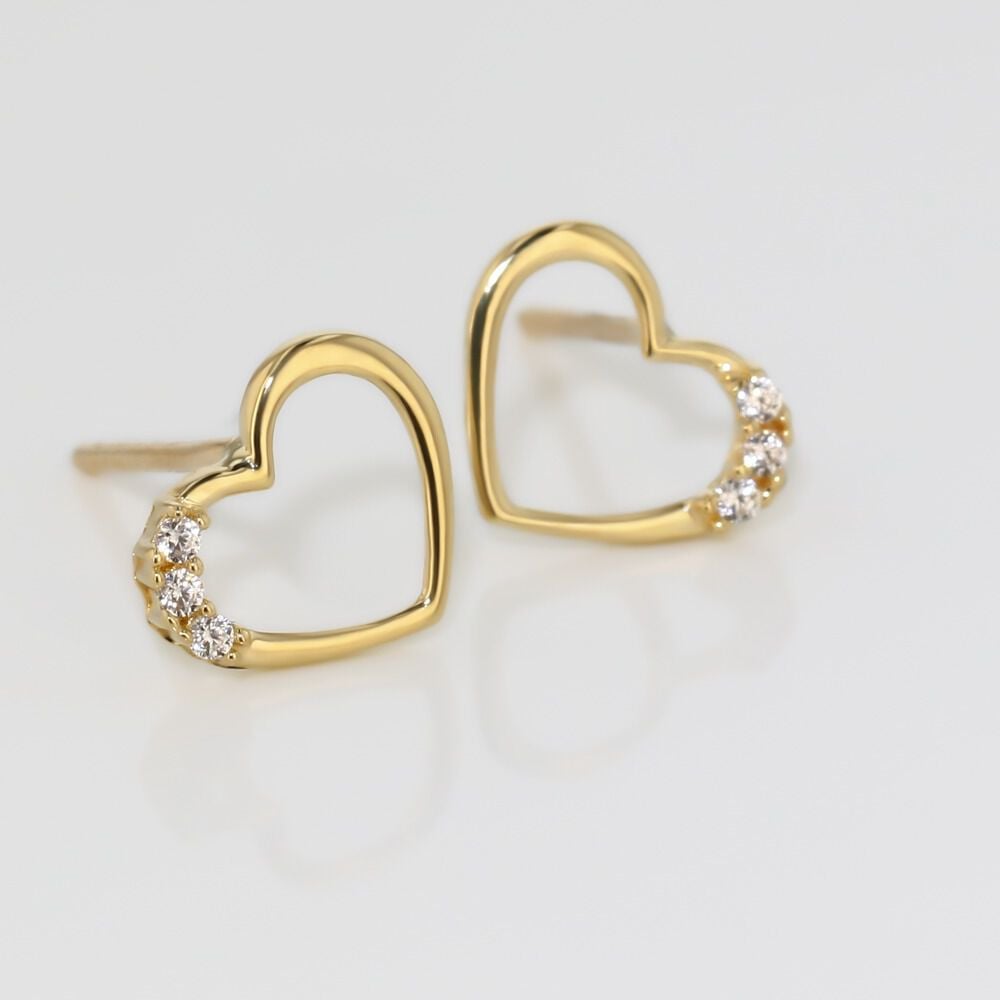 Boucles D'oreilles Puces Camomille Or Jaune Oxyde De Zirconium - Puces Enfant | Marc Orian