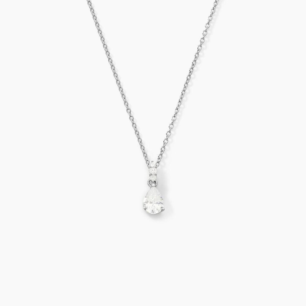 Collier Marie-helena Argent Blanc Oxyde De Zirconium - Colliers avec pierres Femme | Marc Orian