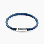 Bracelet Tommy Hilfiger Printed Cord Cuir De Veau Bleu - Bracelets cuir Homme | Marc Orian
