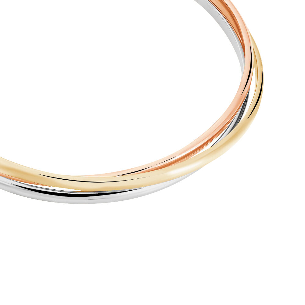 Bracelet Jonc Annie-france Plaque Or Tricolore - FQBF3W01020 • Marc Orian |  Bijouterie en ligne