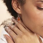 Boucles D'oreilles Pendantes Hilda Argent Blanc Ambre - Pendantes Femme | Marc Orian