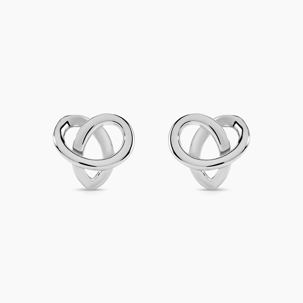 Boucles D'oreilles Puces Shainy Argent Blanc - Puces Femme | Marc Orian
