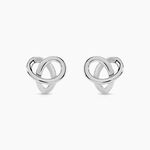 Boucles D'oreilles Puces Shainy Argent Blanc - Puces Femme | Marc Orian