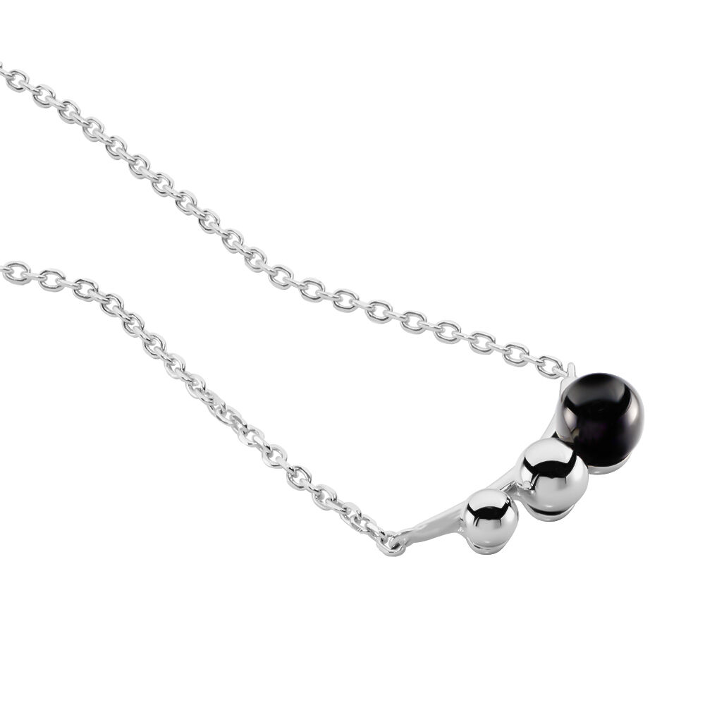 Collier Cleya Argent Blanc C&eacute;ramique - Colliers avec pierres Femme | Marc Orian