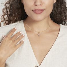 Pendentif Canice Croix Or Jaune Oxyde De Zirconium - Pendentifs Femme | Marc Orian