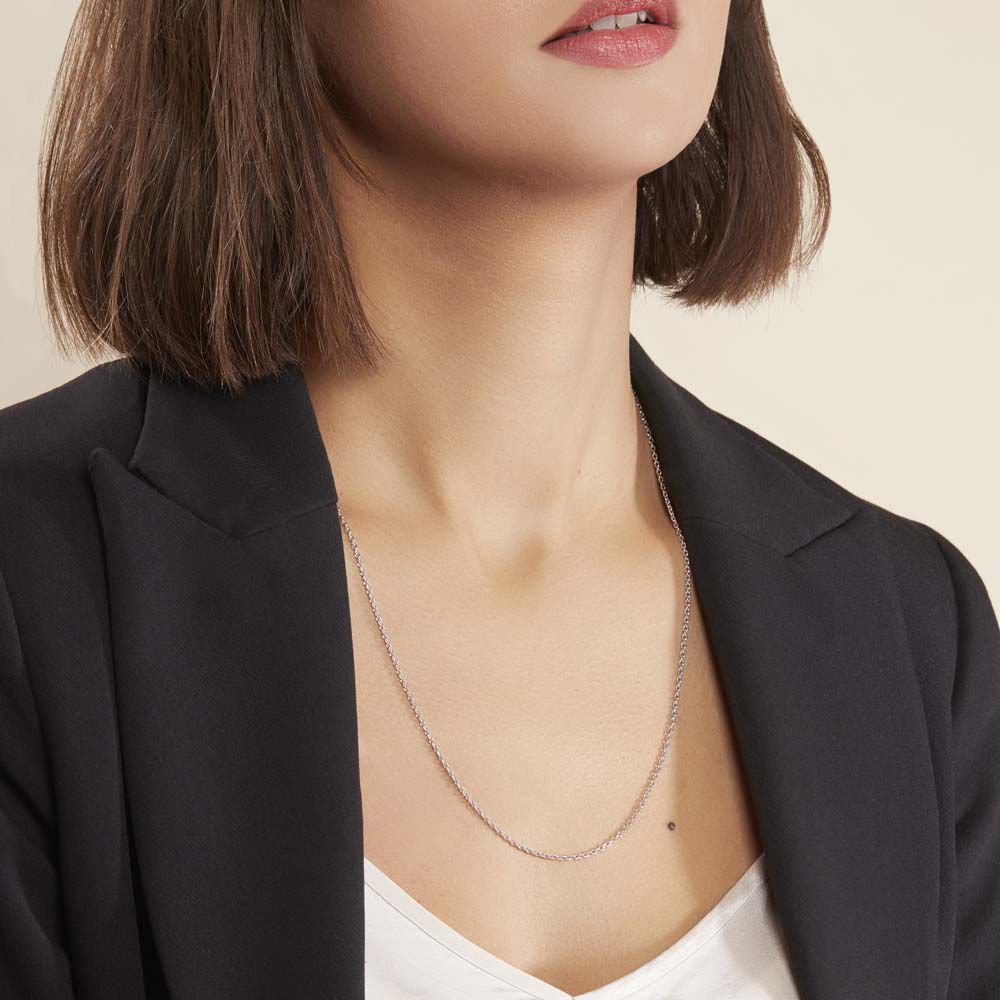 Chaîne Claudine Maille Forçat Argent Blanc - Chaines Famille | Marc Orian