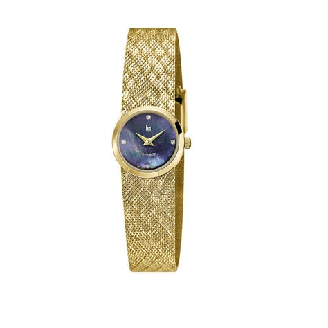 Montre Lip Henriette Diamant Nacre Noire - Montres étanches Femme | Marc Orian
