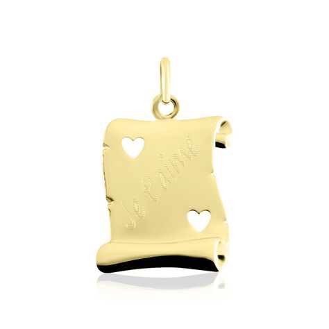 Pendentif Sirona Parchemin Message Or Jaune - Bijoux personnalisés Famille | Marc Orian