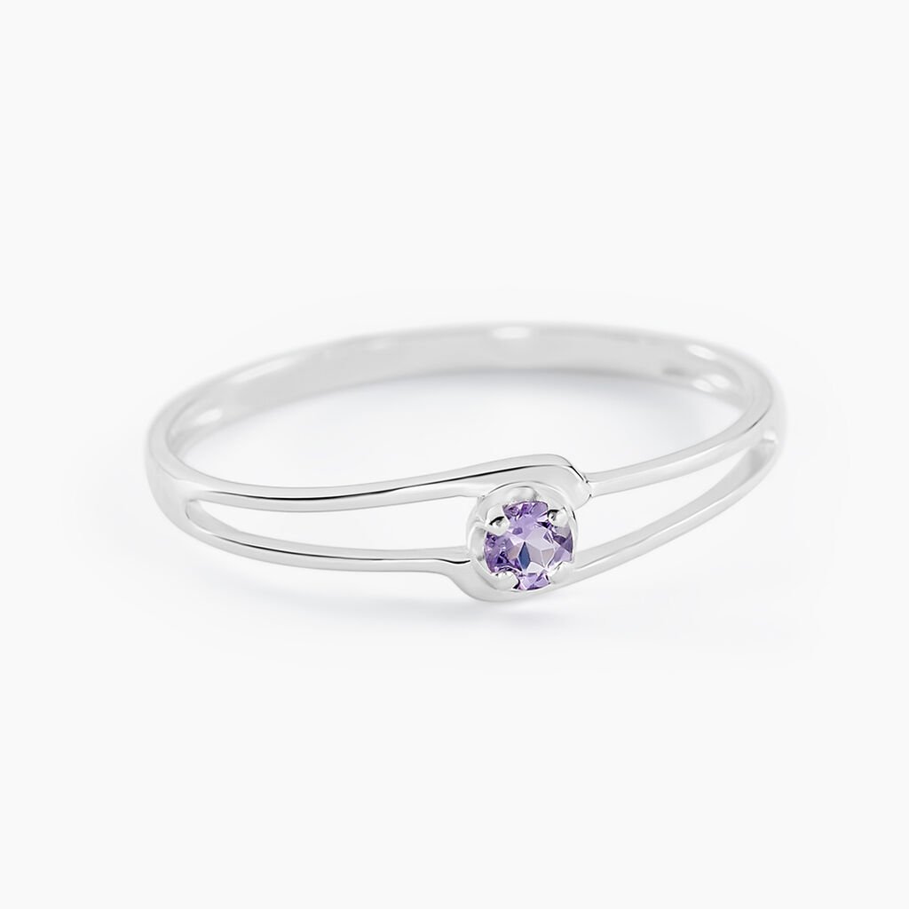 Bague Veroucha Or Blanc Amethyste - Bagues pierres fines Femme | Marc Orian