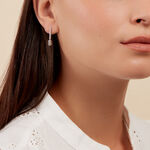 Boucles D'oreilles Pendantes Mayfair Shine Argent Blanc Oxyde - Pendantes Femme | Marc Orian