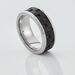 Bague Jourdan Oahu Acier Blanc Et Noir - Bagues grosses Homme | Marc Orian