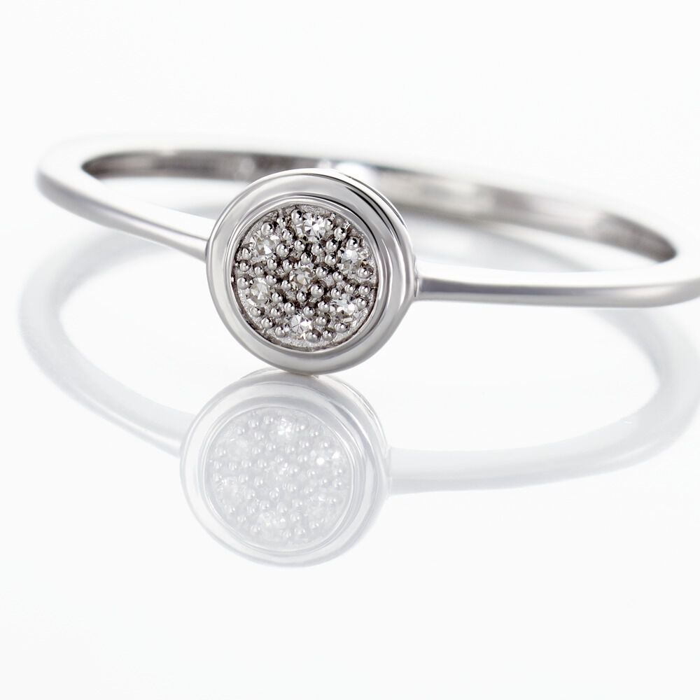 Bague Or Blanc Anaitis Diamants - Bagues pierres précieuses Femme | Marc Orian
