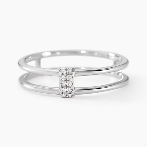 Bague Olimpia Argent Blanc Diamant Synth&eacute;tique - Bagues avec pierre Femme | Marc Orian