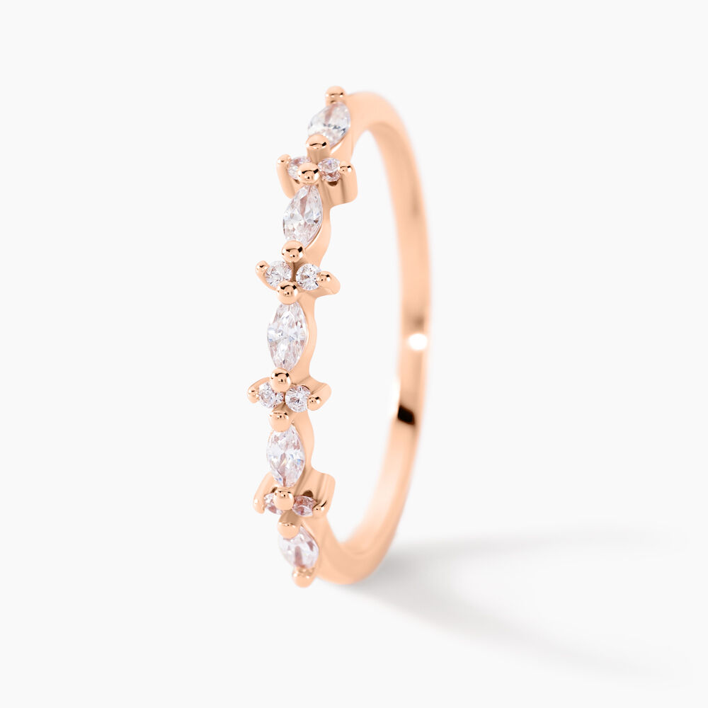 Bague Naura Argent Rose Oxyde De Zirconium - Bijoux fantaisie Femme | Marc Orian