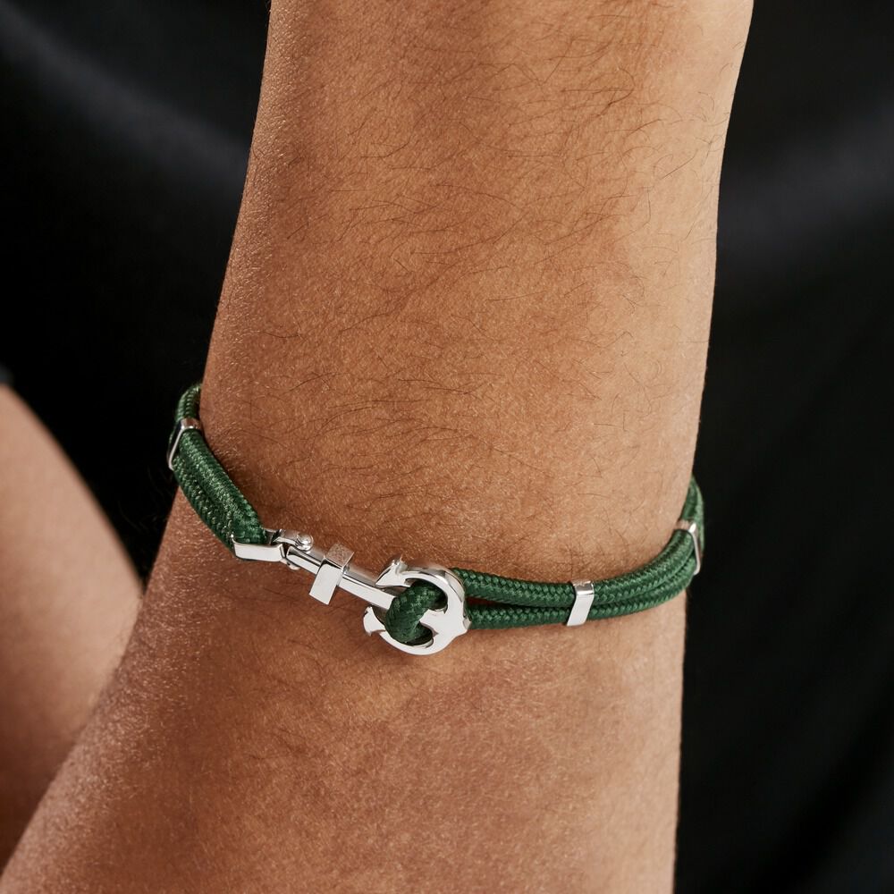 Bracelet Analya Acier Blanc - Bracelets cordons Homme | Marc Orian