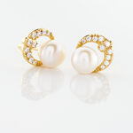Boucles D'oreilles Puces Aloys Or Jaune Perle De Culture - Puces Femme | Marc Orian