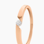 Bague Solitaire Anilie Or Rose Diamant - Parures de mariage Femme | Marc Orian