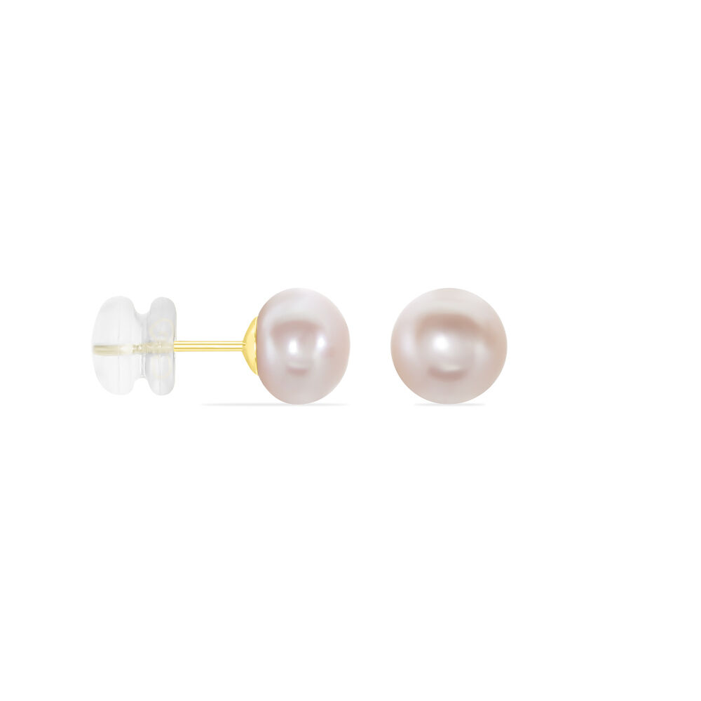 Boucles D'oreilles Puces Ursulina Or Jaune Perle De Culture - Boucles d'oreilles mariage Femme | Marc Orian