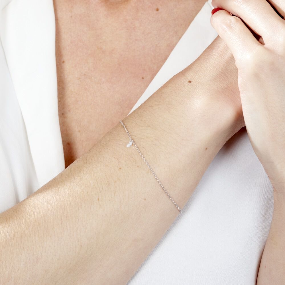 Bracelet Argent Constantin Argent Blanc Oxyde - Bracelets chaînes Femme | Marc Orian