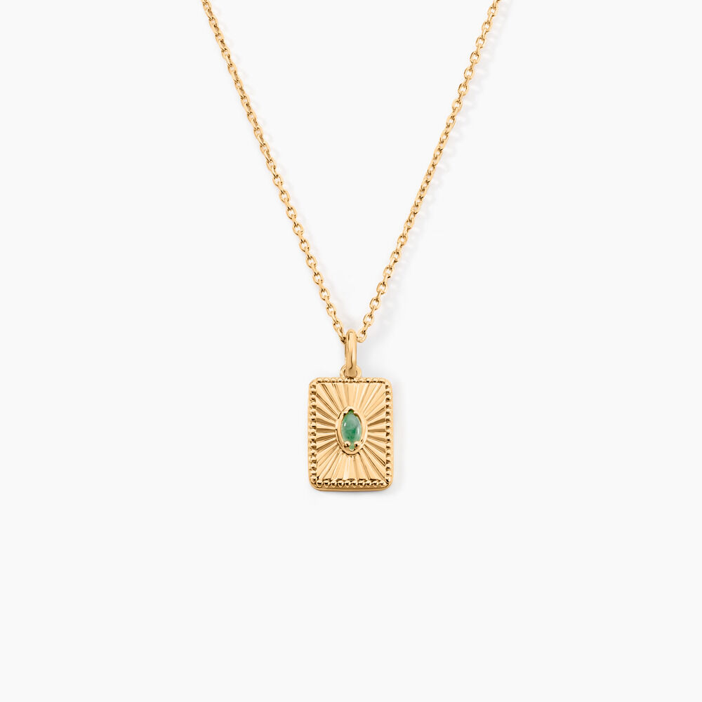 Collier Acapulco Plaqué Or Jaune Aventurine - Colliers avec pierres Femme | Marc Orian