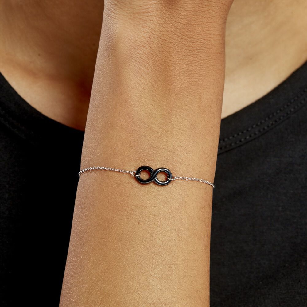 Bracelet Alicia Argent Blanc Céramique - Bracelets chaînes Femme | Marc Orian