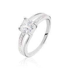 Bague Priscillienne Argent Blanc Oxyde De Zirconium - Bagues Solitaire Femme | Marc Orian