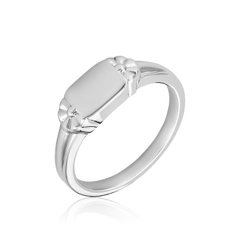 Chevalière Darian Argent Blanc - Chevalières Femme | Marc Orian