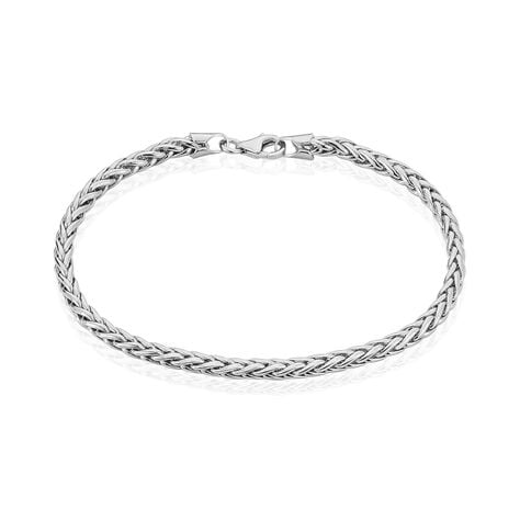 Bracelet Jany Maille Palmier Or Blanc - Bracelets mailles Femme | Marc Orian