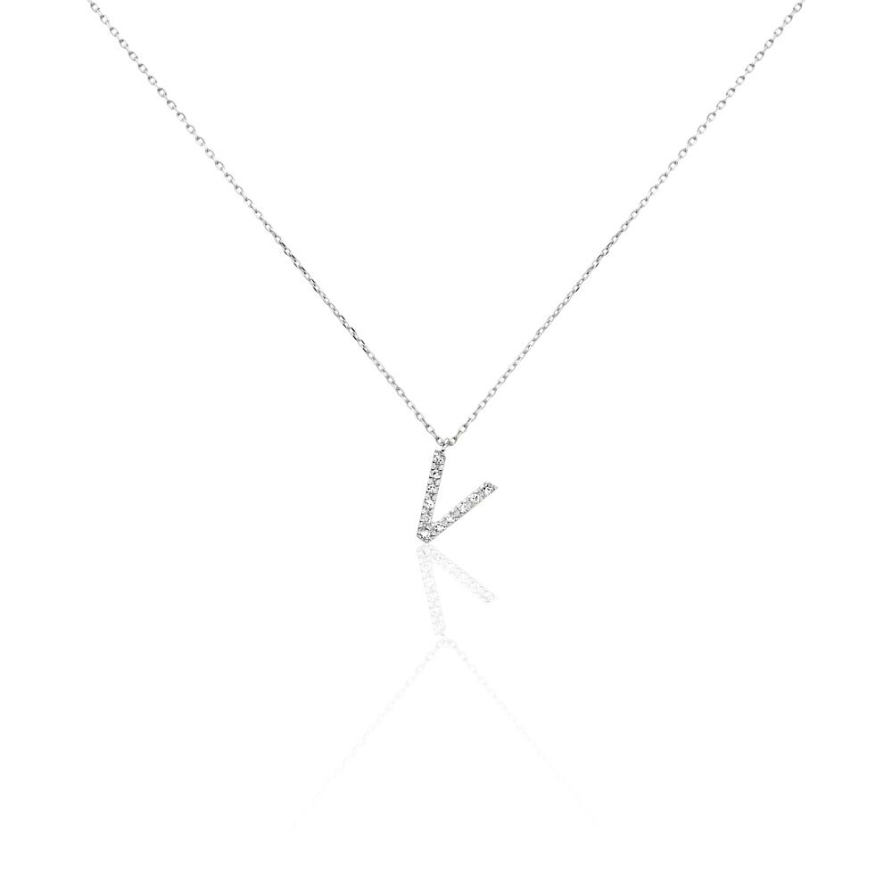 Collier Oran Or Blanc Diamant - Colliers avec pierres Femme | Marc Orian