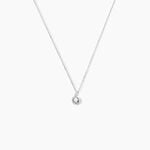 Collier Vrille Accompagnee Or Blanc Diamant - Colliers avec pierres Femme | Marc Orian
