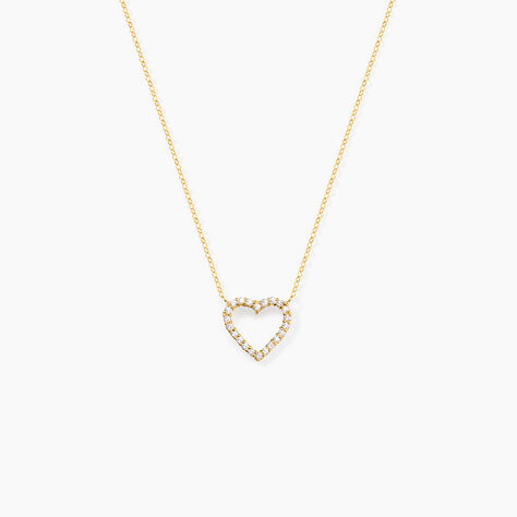 Collier Or Jaune Ansel Oxyde De Zirconium - Colliers avec pierres Femme | Marc Orian