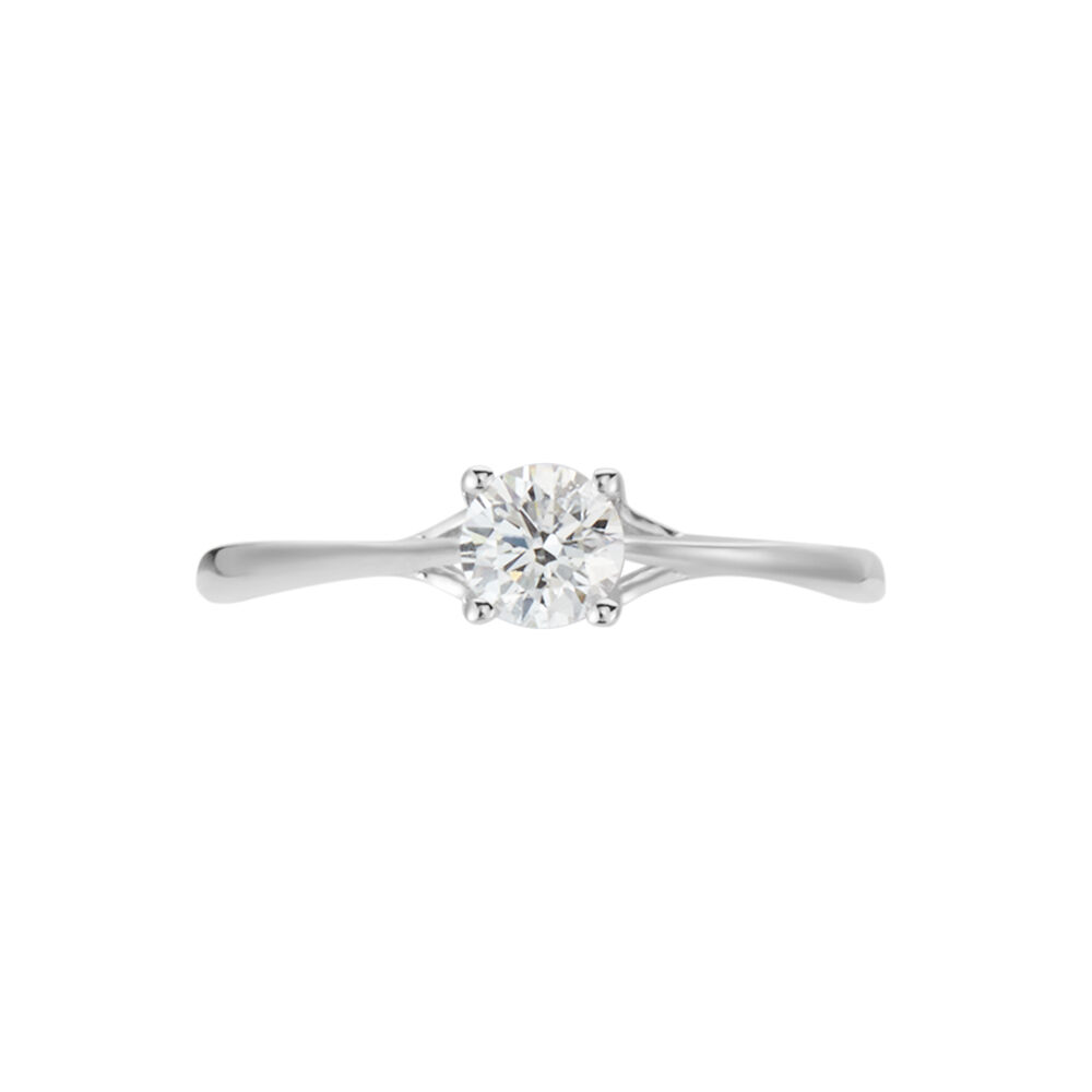 Bague Solitaire Or Blanc Solenia Diamant - Parures de mariage Femme | Marc Orian