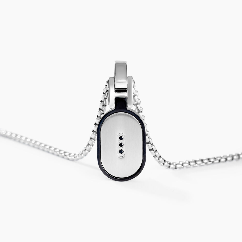 Collier Dax Acier Bicolore Oxyde De Zirconium - Colliers avec pierres Homme | Marc Orian