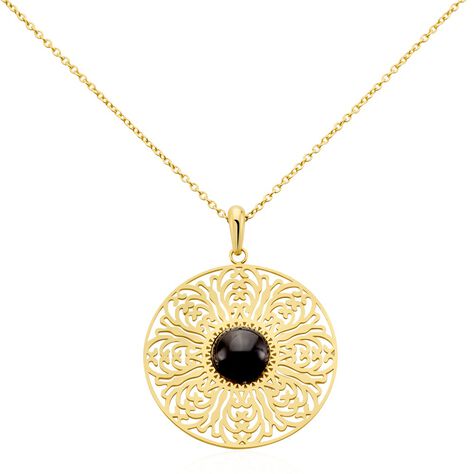 Collier Sautoir Acier Doré Maurits Agate - Sautoirs Femme | Marc Orian