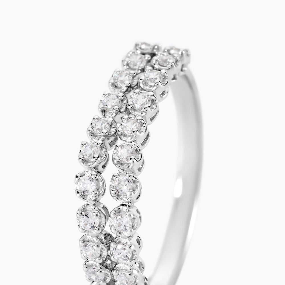 Bague Lexane Argent Blanc Oxyde De Zirconium - Bijoux fantaisie Femme | Marc Orian