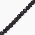 Bracelet Phebus Him Cordon Noir Pierre De Lave - Bracelets cordons Homme | Marc Orian