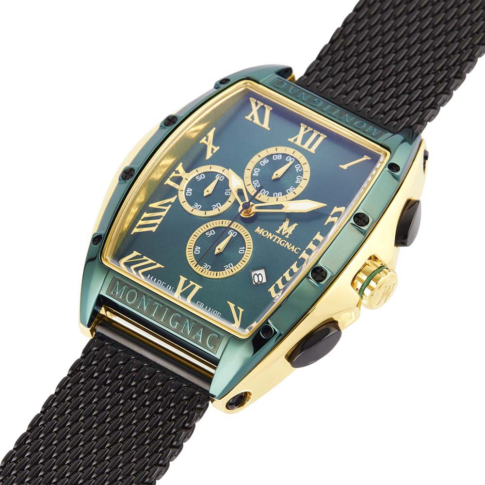 Montre Montignac Tonneau Vert - Montres étanches Homme | Marc Orian